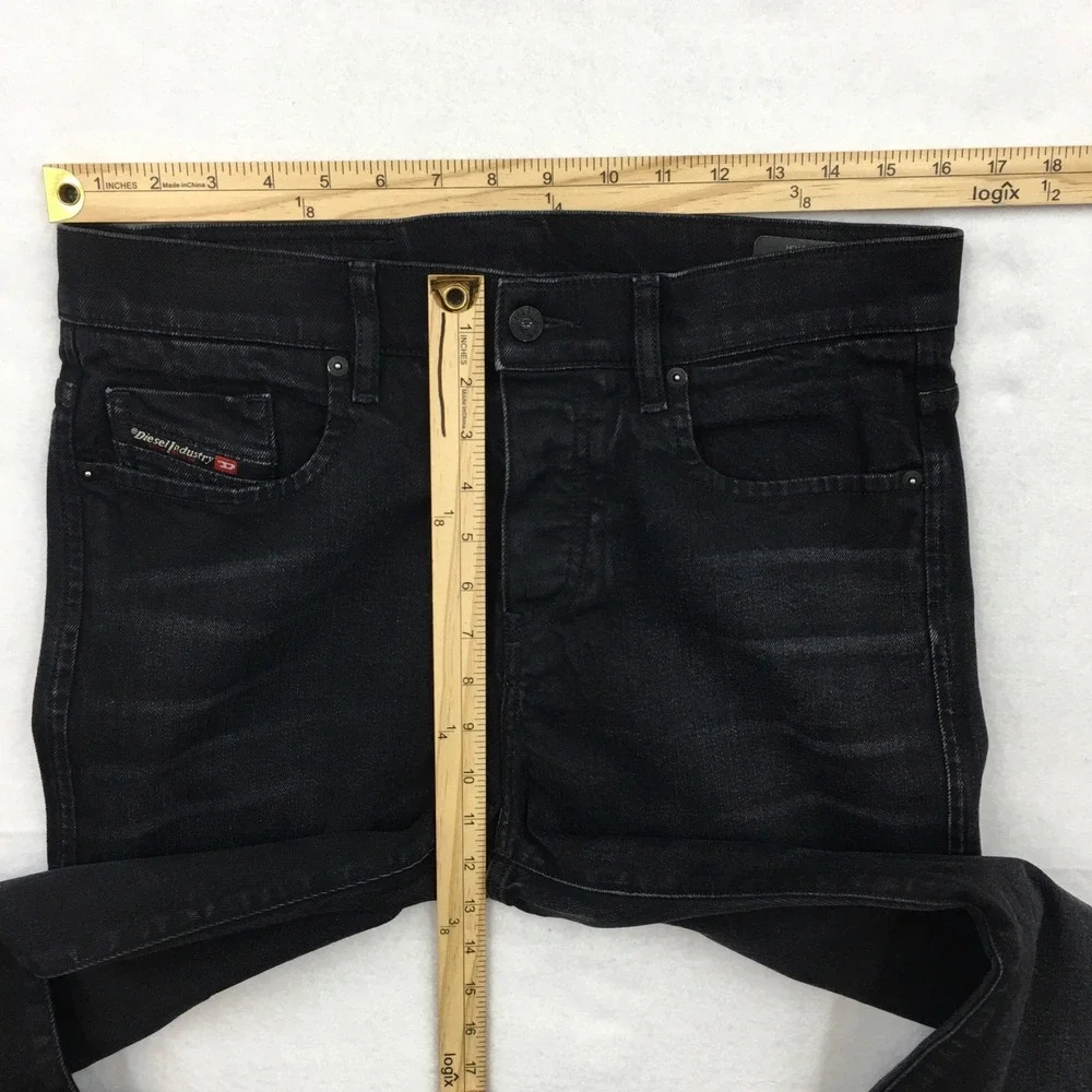 Diesel D-Viker Straight Leg Jeans Mens 33x34 Black Stretch Denim Pants